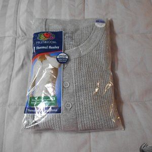 Men's Fruit of the Loom Thermal Henley 2XL NEW